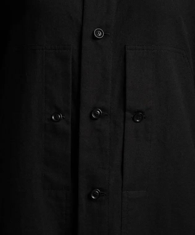Y`S Yamamoto Camicia nera con lino YSB01006