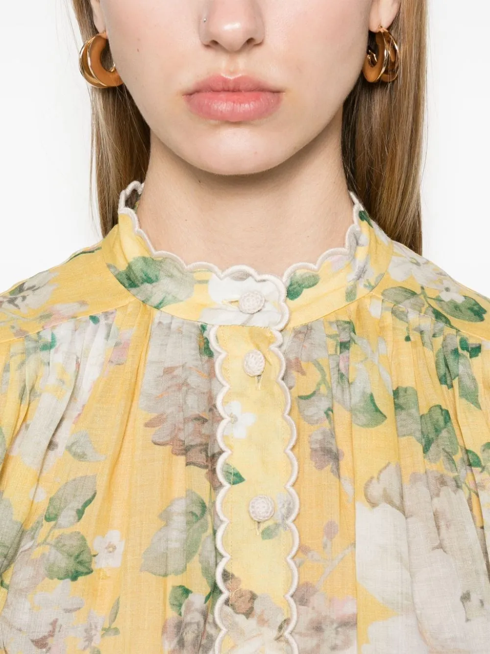 ZIMMERMANN-Camicia Acacia con orlo a smerlo