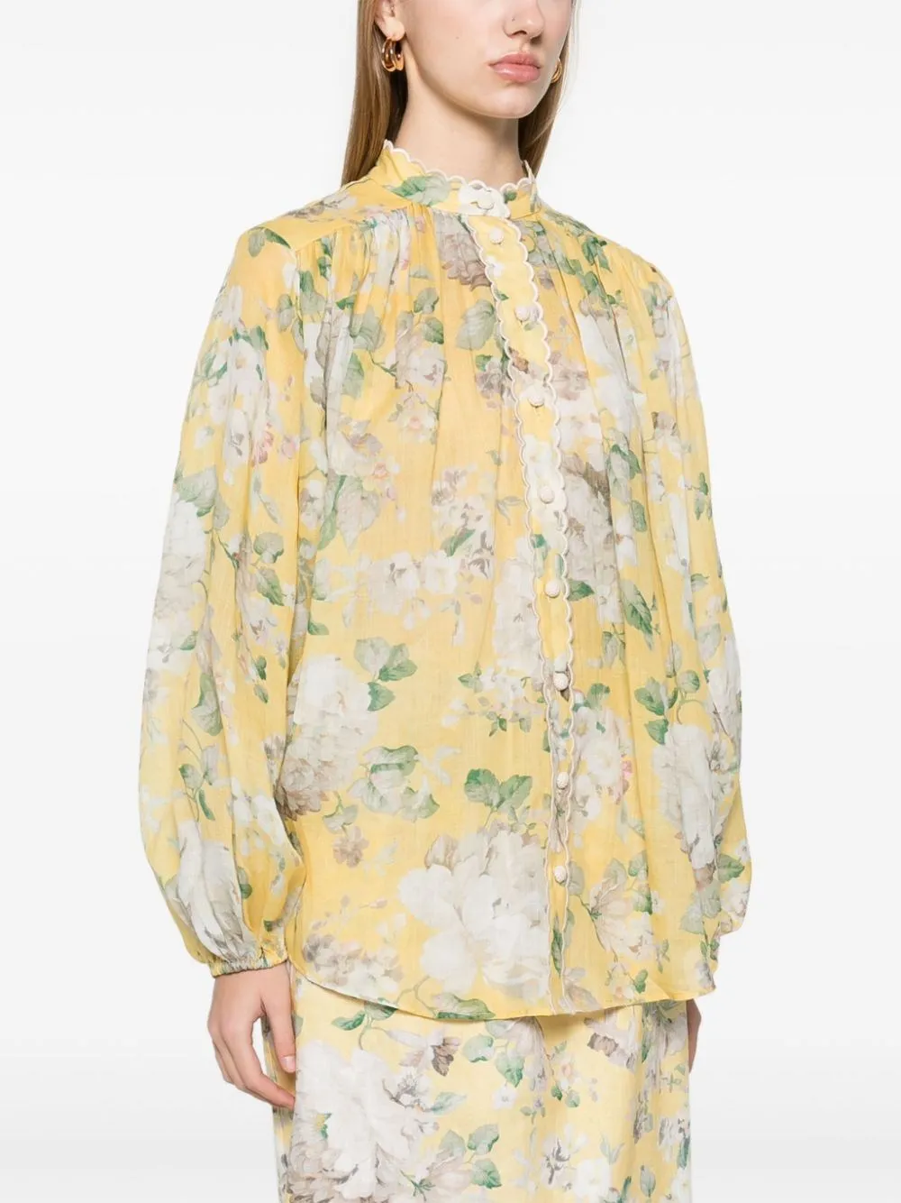 ZIMMERMANN-Camicia Acacia con orlo a smerlo